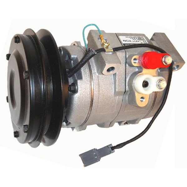 Aftermarket SE502087 New AC Compressor Fits John Deere 450CLC 450DLC 600CLC 650DLC 850DLC + ACA10-0007 - main